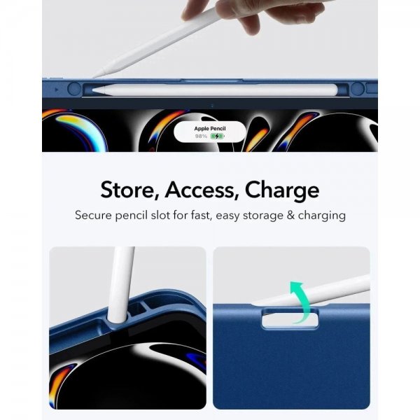 iPad Pro 13 (M4/M5) Etui Flip Hybrid Blå