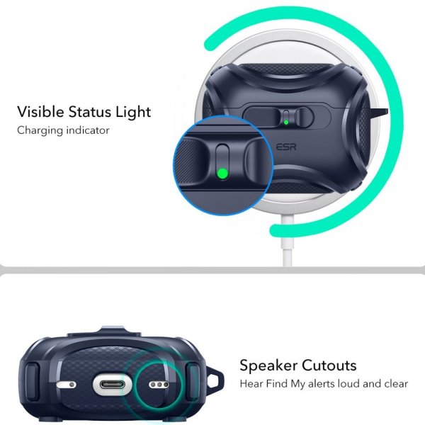 AirPods Pro 3 Cover Cyber ​​FlickLock MagSafe Blå