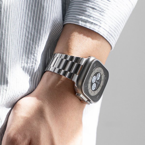 Apple Watch 44/45/46mm/Ultra 49mm Armbånd Metal One Air Sølv