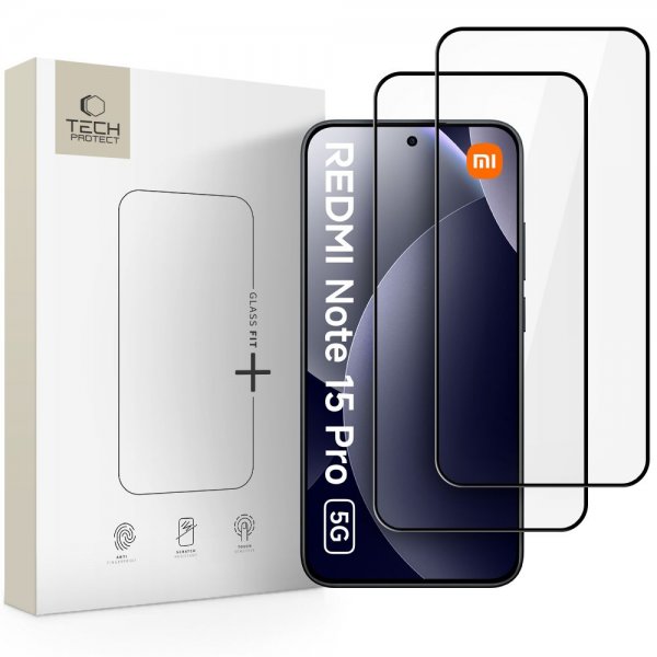 Xiaomi Redmi Note 15 Pro 5G Skærmbeskytter Glass Fit+ 2-pak