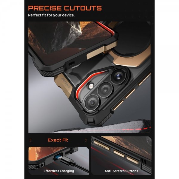 Samsung Galaxy S26 Cover UB Grip MagSafe Sort Guld