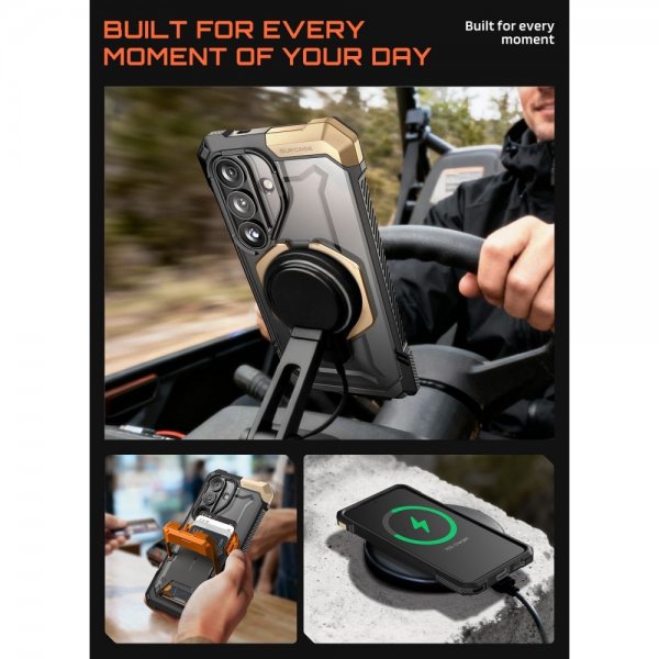 Samsung Galaxy S26 Cover UB Grip MagSafe Sort Guld