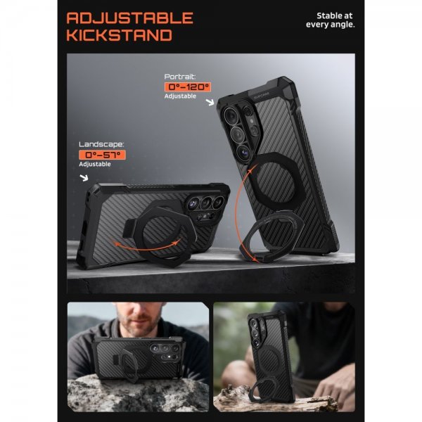 Samsung Galaxy S26 Ultra Cover UB Grip MagSafe Aramid Sort