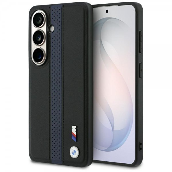 Samsung Galaxy S26 Cover Perforated Stripe MagSafe Sort Blå