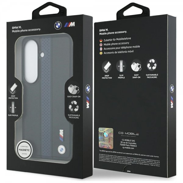 Samsung Galaxy S26 Cover Perforated Stripe MagSafe Sort Blå