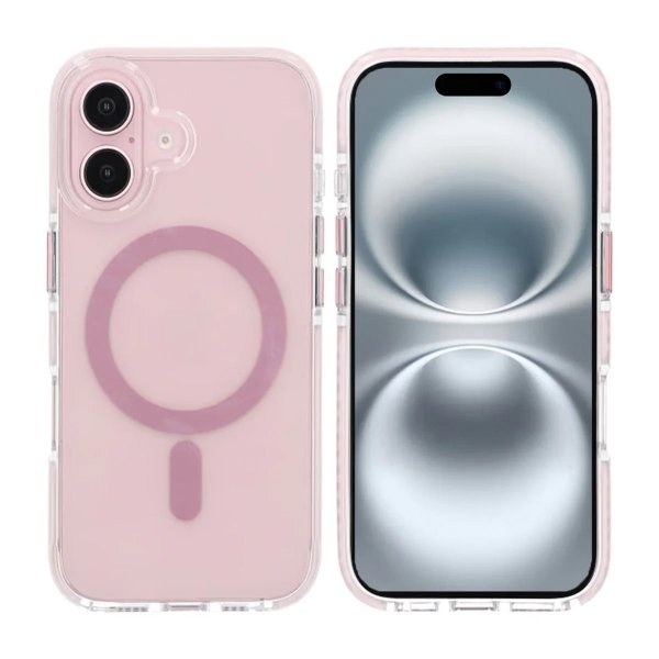 iPhone 17 Cover Stødabsorberende MagSafe Lyserød