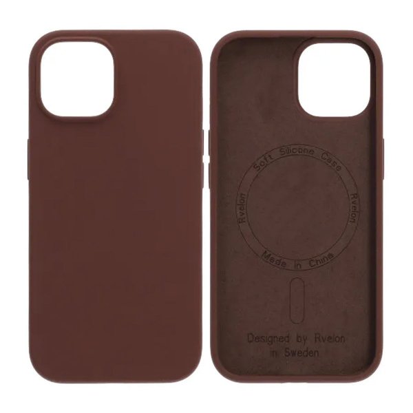 iPhone 15 Cover Silikone MagSafe Brun