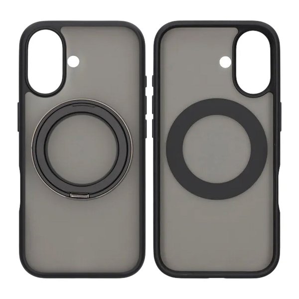 iPhone 17 Cover Roterbart Stativ Sort