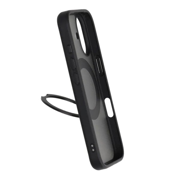 iPhone 17 Cover Roterbart Stativ Sort
