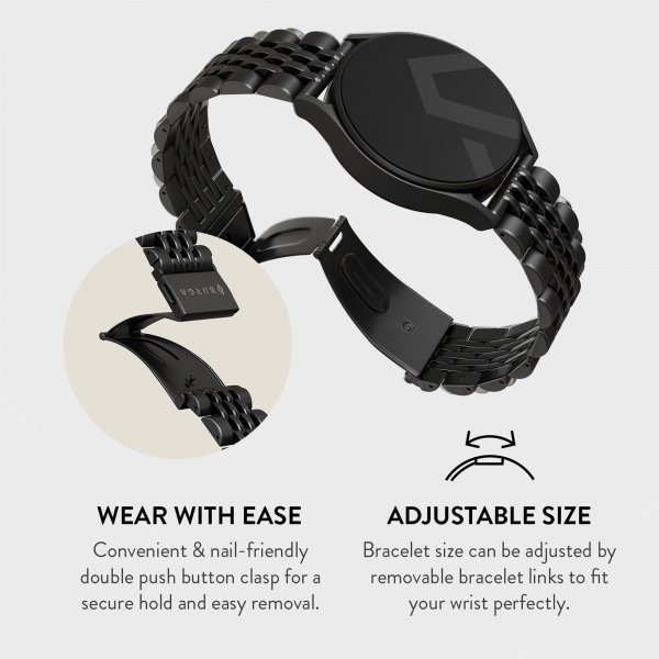 Samsung Galaxy Watch 22mm Armbånd Metal Sort