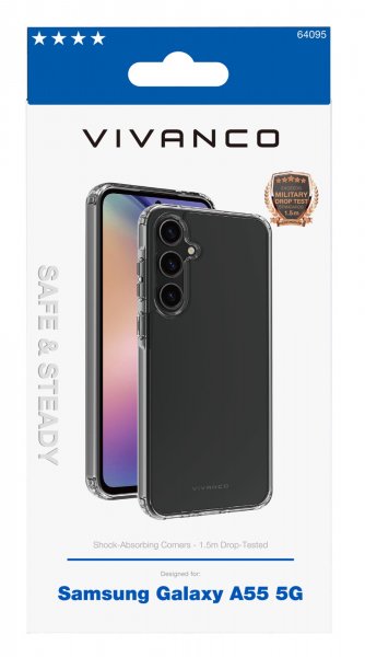 Samsung Galaxy A55 Cover Safe & Steady Transparent