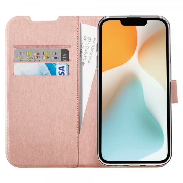 iPhone 16e/17e Etui Classic Wallet Roseguld