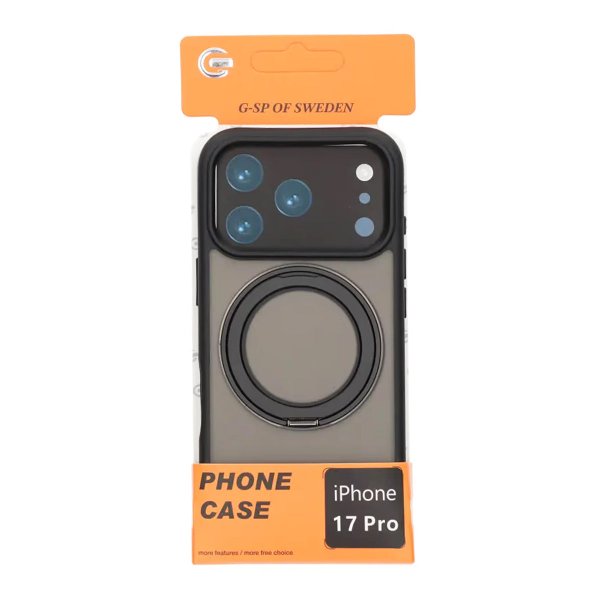 iPhone 17 Pro Cover Roterbart Stativ Sort