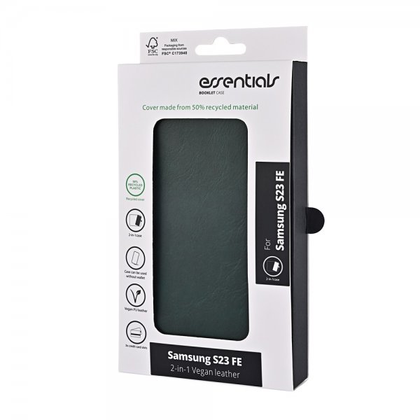 Samsung Galaxy S23 FE Etui 2-in-1 Vegan Leather Mørkegrønn