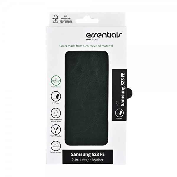 Samsung Galaxy S23 FE Etui 2-in-1 Vegan Leather Mørkegrønn