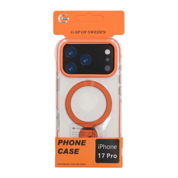 iPhone 17 Pro Cover Ring Stand MagSafe Transparent