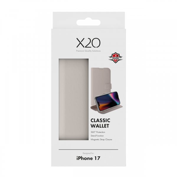 iPhone 17 Etui Classic Wallet Greige