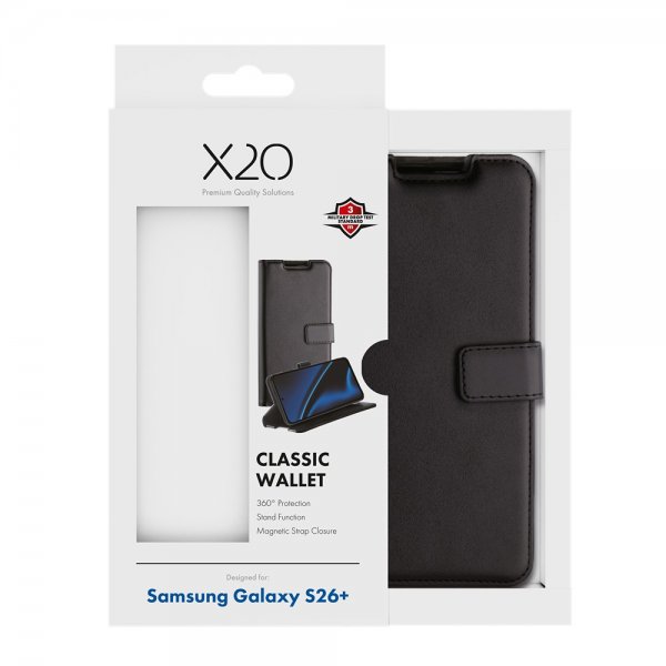 Samsung Galaxy S26 Plus Etui Classic Wallet Sort