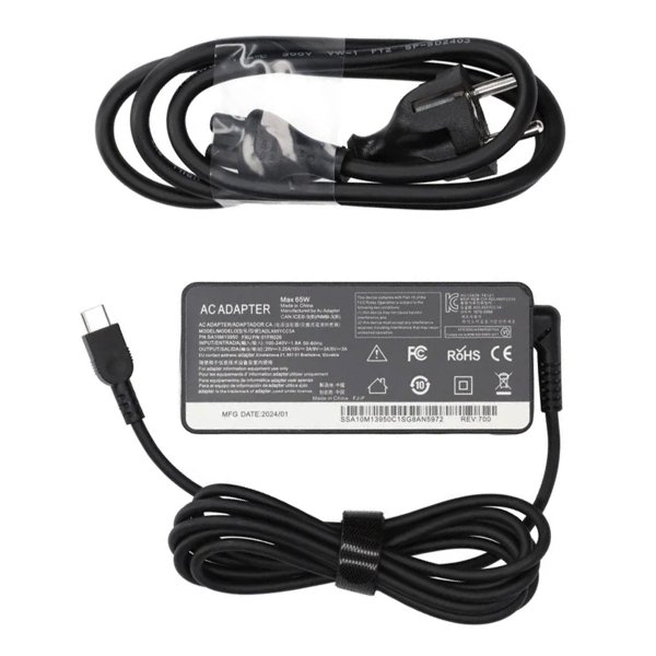 Netadapter Oplader til Lenovo 65W USB-C