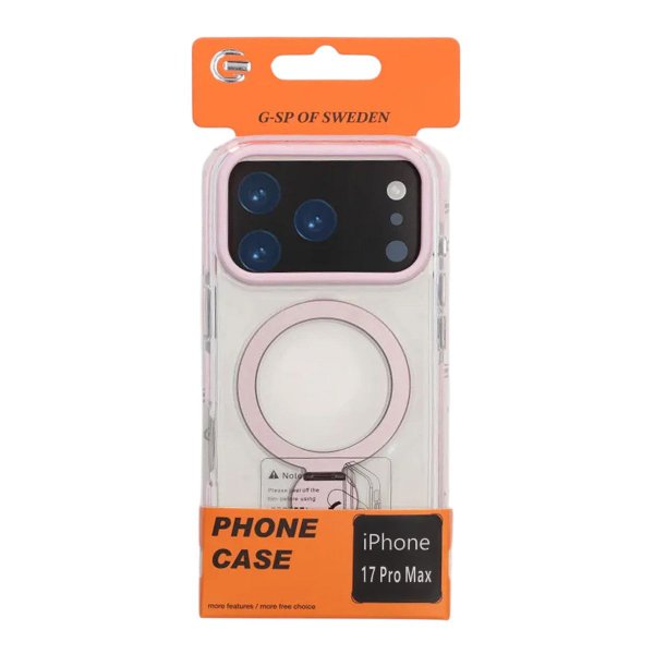 iPhone 17 Pro Max Cover Ring Stand MagSafe Lyserød