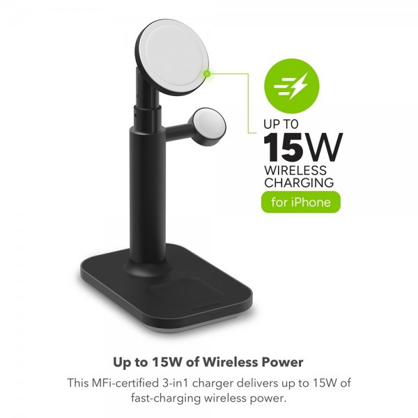 Trådløs oplader 3-in-1 Extendable Stand MagSafe