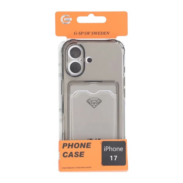iPhone 17 Cover Kortholder Sort