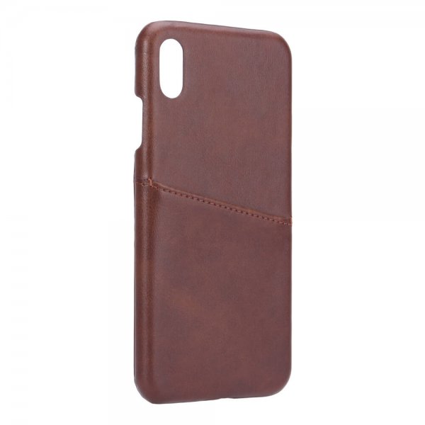 iPhone Xs Max Cover med Kortholder Brun