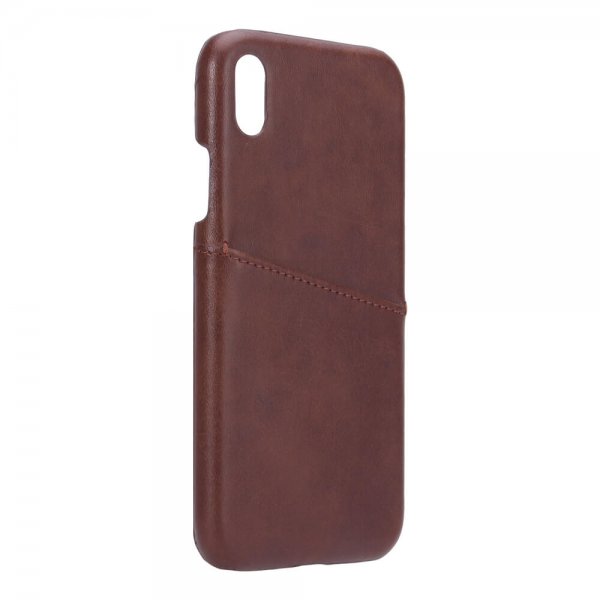 iPhone Xr Cover med Kortholder Brun