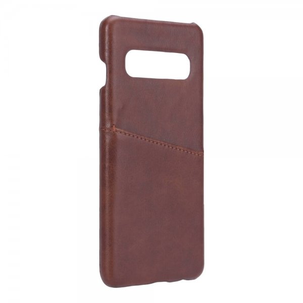 Samsung Galaxy S10 Cover med Kortholder Brun