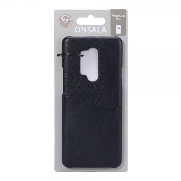 OnePlus 8 Pro Cover med Kortholder Sort