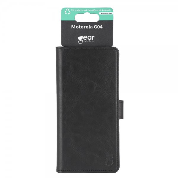 Motorola Moto G04 Etui 3 Kortholder Sort