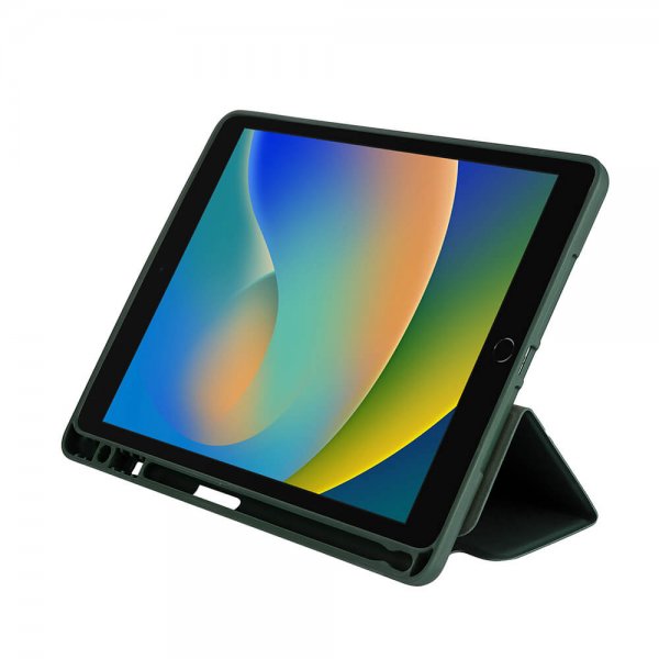 iPad 10.2 (gen 7/8/9) Etui Trifold Stand Folio Grøn