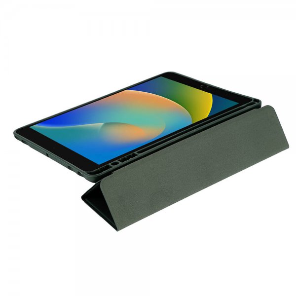 iPad 10.2 (gen 7/8/9) Etui Trifold Stand Folio Grøn