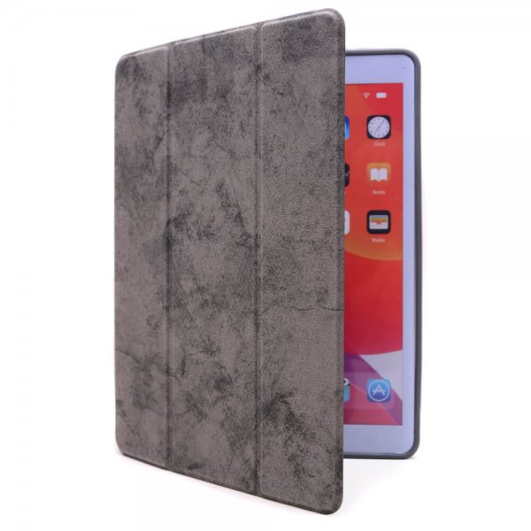 iPad 10.2 (gen 7/8/9) Etui Trifold Stand Folio Grå
