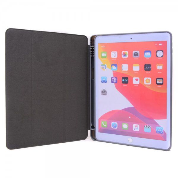 iPad 10.2 (gen 7/8/9) Etui Trifold Stand Folio Grå