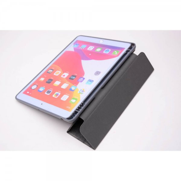 iPad 10.2 (gen 7/8/9) Etui Trifold Stand Folio Grå