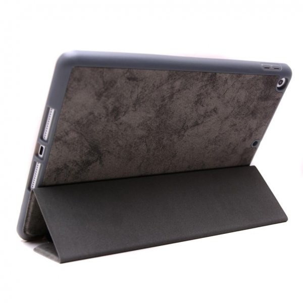 iPad 10.2 (gen 7/8/9) Etui Trifold Stand Folio Grå