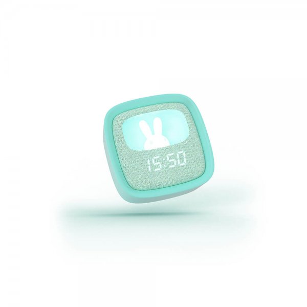 Vækkeur med nattelys Billy Clock Mint Green