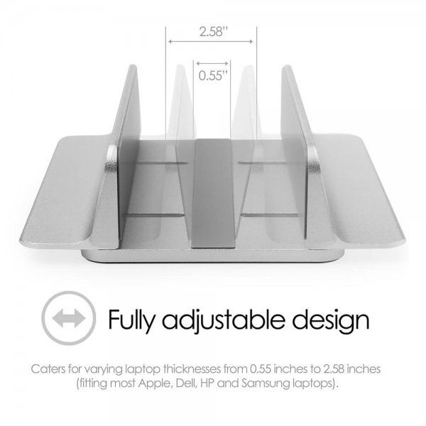 Bordstativ til Mac/Ultrabooks Justerbar Aluminium