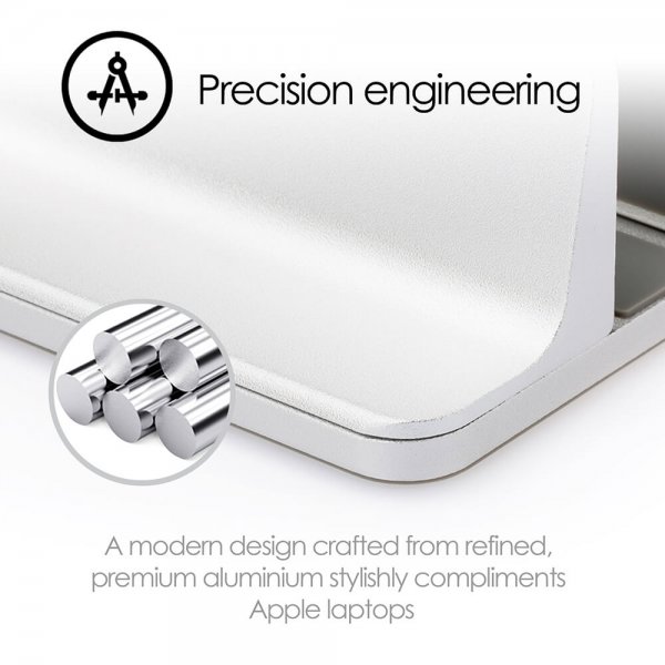 Bordstativ til Mac/Ultrabooks Justerbar Aluminium