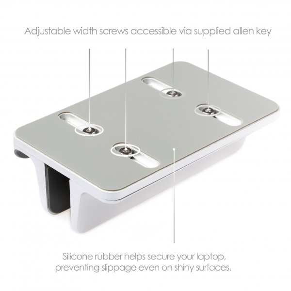 Dobbelt Bordstativ til Tablet Mac/Ultrabooks Justerbar Aluminium