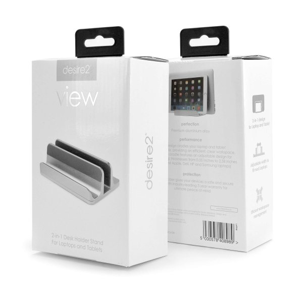 Dobbelt Bordstativ til Tablet Mac/Ultrabooks Justerbar Aluminium