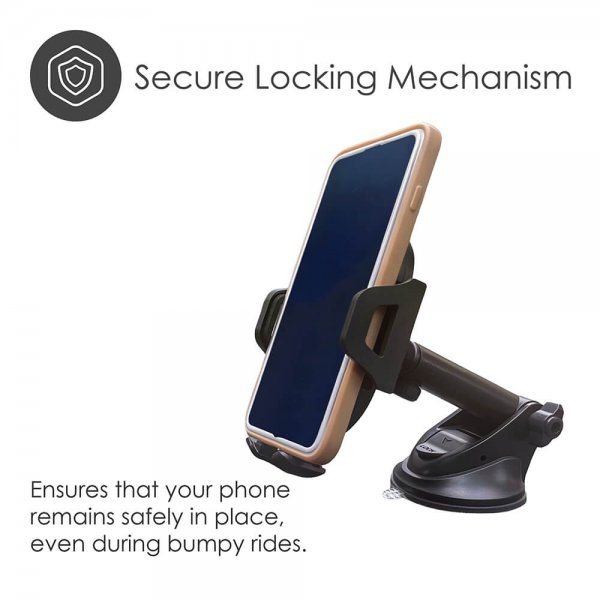 Telefonholder med sugekopmontering Forlængelig arm