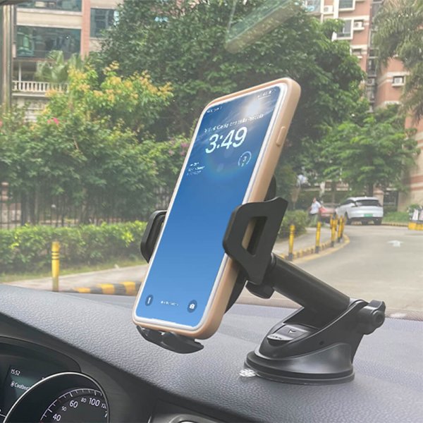 Telefonholder med sugekopmontering Forlængelig arm