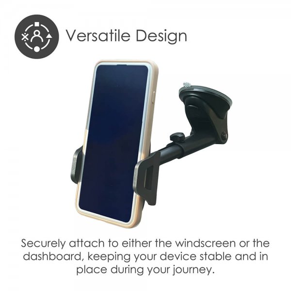 Telefonholder med sugekopmontering Forlængelig arm