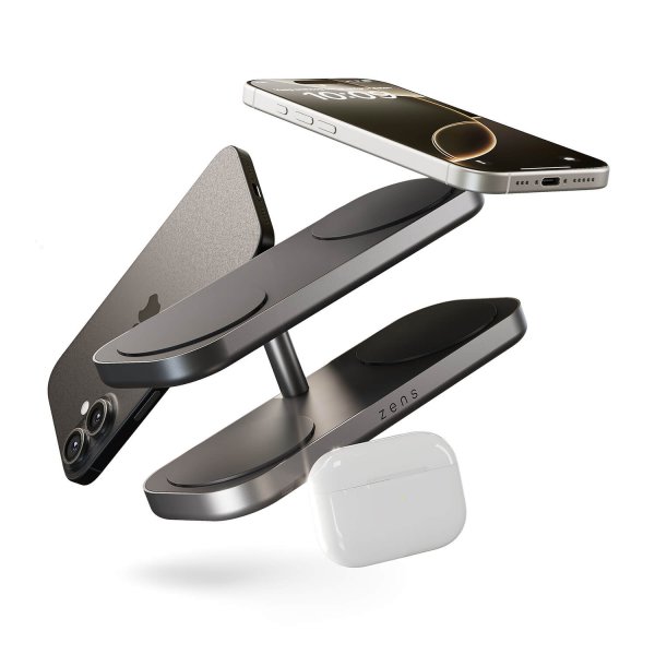 Trådløs oplader Quattro Pro 4 Qi2 MagSafe Sort