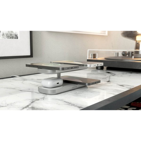 Trådløs oplader Quattro Pro 4 Qi2 MagSafe Hvid