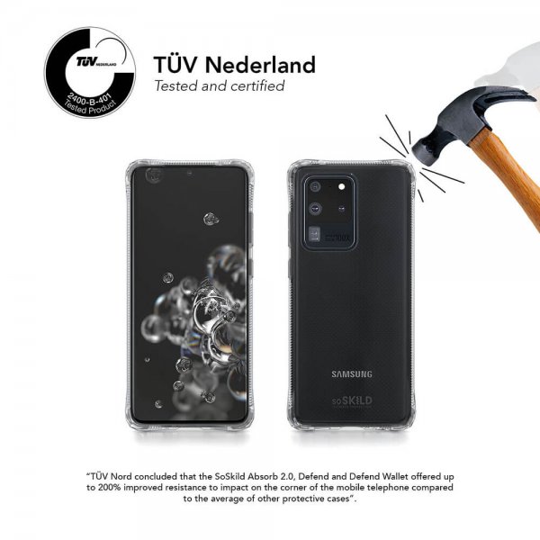 Samsung Galaxy S20 Ultra Cover Absorb 2.0 Transparent