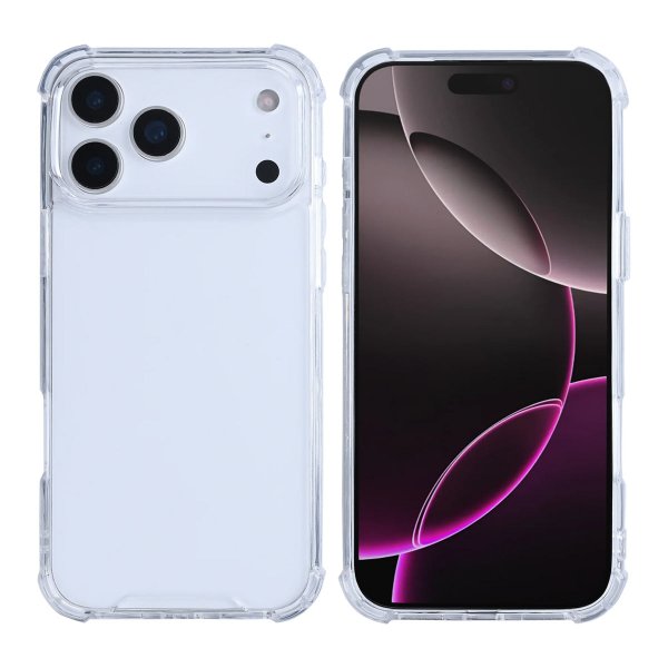 iPhone 17 Pro Max Cover Forstærkede hjørner Transparent