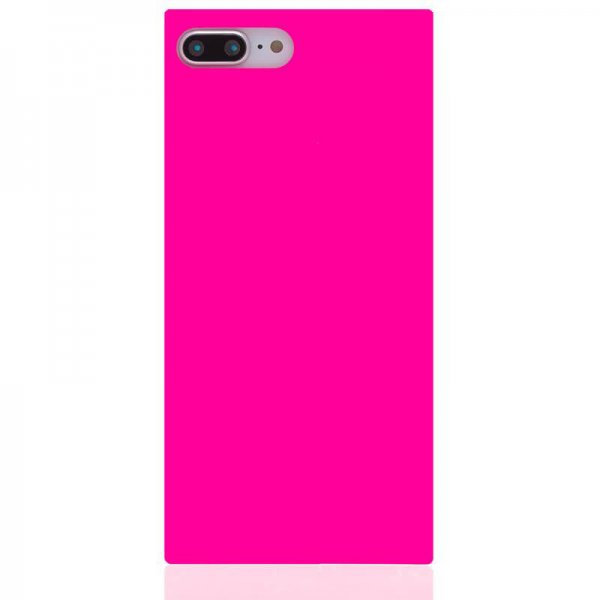iPhone 7 Plus/iPhone 8 Plus Cover Square Case Neon Lyserød